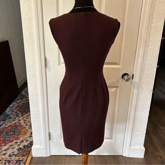 White House Black Market Maroon Dress - Picture 4 of 7